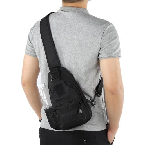 Outdoor Men Tactics Bag Shoulder Chest Bag Simple Waterproof Storage Bag Travel Small Backpack Messenger Sling Bag