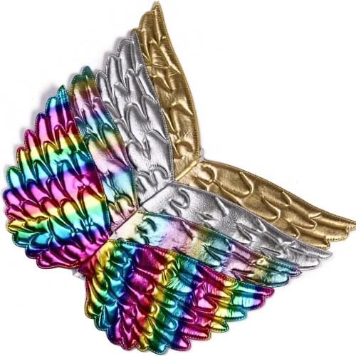Girls Unicorn Birthday Party Accessories Rainbow Wing Halloween Headband Colorful Wig Kids Vampire Hairband Baby Cosplay Access