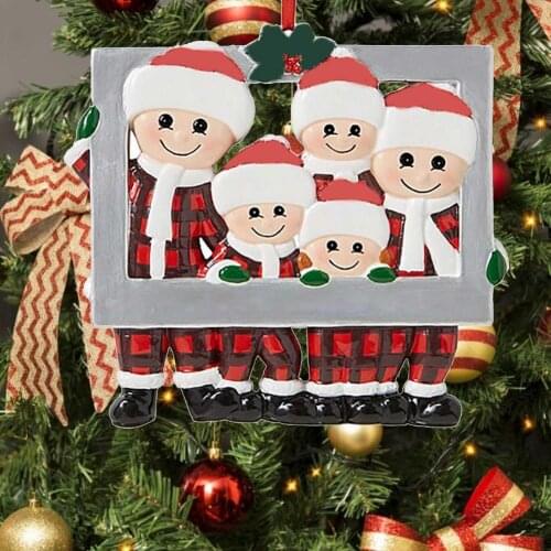 Personalized Family Photo Frame Christmas Tree Pendant DIY Christmas Ornaments Decoration Gift For Desktops Scenery