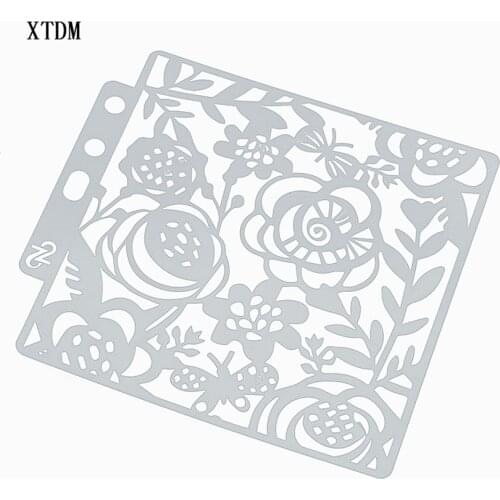 Sunflower plastic mold shield DIY cake scrapbook stencils hollow Embellishments printing lace ruler Valentines Day