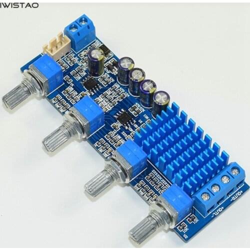 IWISTAO 30W+30W Stereo HIFI TPA3116 Power Amplifier Board Dual OP AMP NE5532 Bass Treble Midrange Control Free Shipping