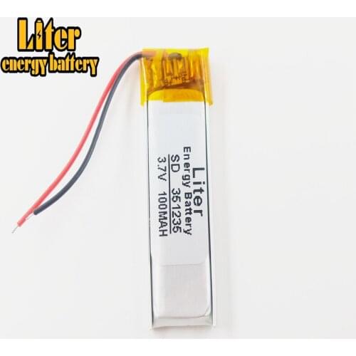 Polymer 351235 100mah thermal insulation, warm underwear, thermal underwear, Bluetooth, lithium battery factory