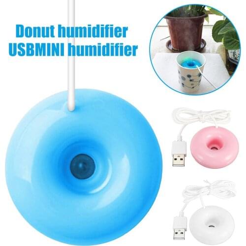 Portable Mini USB Air Humidifier Purifier Aroma Diffuser Steam Doughnut Shape Home Atomizer Cool Mist Maker for Home