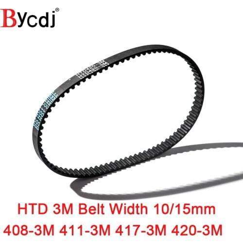 Arc HTD 3M Timing belt C=408 411 417 420 width 6-25mm Teeth136 137 139 140 HTD3M synchronous pulley 408-3M 411-3M 417-3M 420-3M