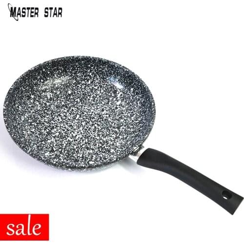 Master Star Ceramic Coating Fry Pan Snowflake Granite Coating Pot Frying Pans Non-Stick Skillets Steak Pans Induction Cooker