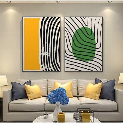 Modern Colorful Abstract Geometric Wall Art Canvas Painting Minimalist Picture Mid Century Nordic Posters and Prints Home Decor