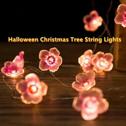 Flower Blossom LED String Lights Garland 20 LED String Fairy Lights Fornew Year Wedding Christmas Bedroom Garden Decoration