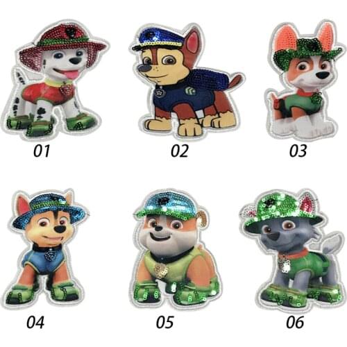 New Paw Patrol Patches on Clothes Cartoon Stickers Iron on Patches for Clothing Thermoadhesive Patches Cute Cloth Patch Kid Gift