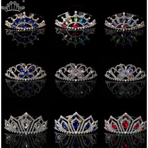 Princess Crystal Tiaras and Crowns Rhinestone Crystal Crown Headband Tiaras Bridal Wedding Hair Accessories Hair Jewelry