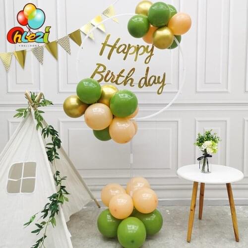 Balloon Air Ring Column Bracket Round Balloon Stand Arch Macaron Metallic Latex Ballon Wedding Decor Birthday Party Baby Shower
