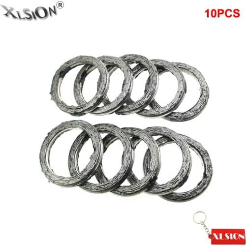 XLSION 10Pcs/Pack ID 30mm Exhaust Pipe Gasket OD 38mm For 200cc 250cc Motorcycles ATV Quad Pit Dirt Motor Bike