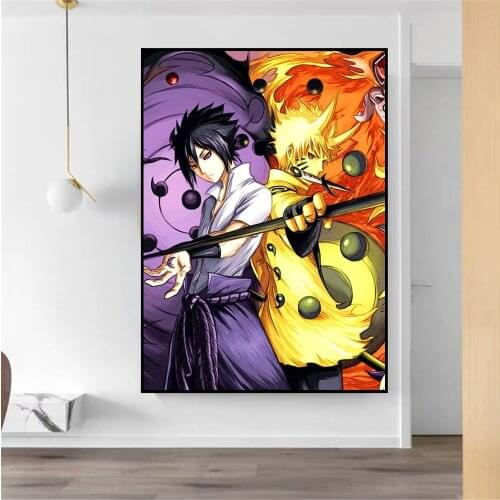 Japanese classic anime poster Sasuke Uchiha canvas poster modern Nordic modular painting living room home decoration picture