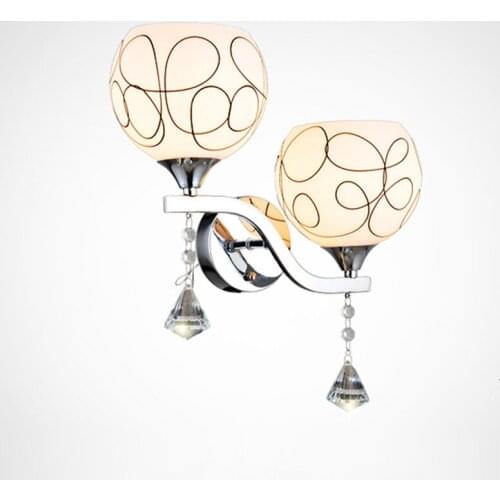 Japan living room decoration lustres wall lamp crystal bedroom light aisle corridor bedside cabecero de cama espelho home deco