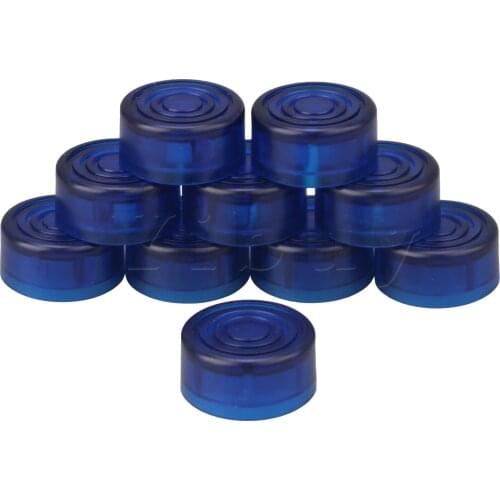 Yibuy 2.44x1.2cm Plastic Blue Electric Guitar Effect Pedal Knobs Cap Pack of 10