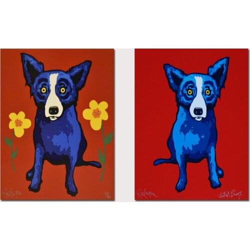 Animal Color Dog HD Canvas Print Painting Artwork Modern Home Wall Decor Painting Canvas Art HD Picture on Canvas Prints #84