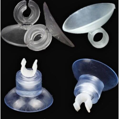 100pcs /Lot 4mm 16mm 22mm Aquarium Suction Cup Sucker Airline Tubing Hose Holders Fish Tank Air Pump Accessories