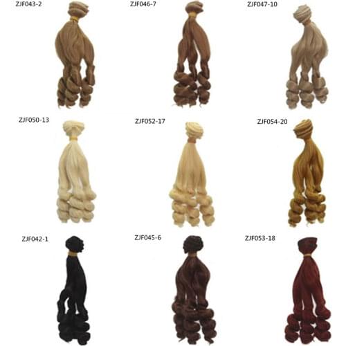 15cm*100cm Hair For Dolls Wig Doll Accessories DIY Toys For Girls Screw Curl BJD Wigs For Dolls Synthetic Fiber Smooth Doll Hair