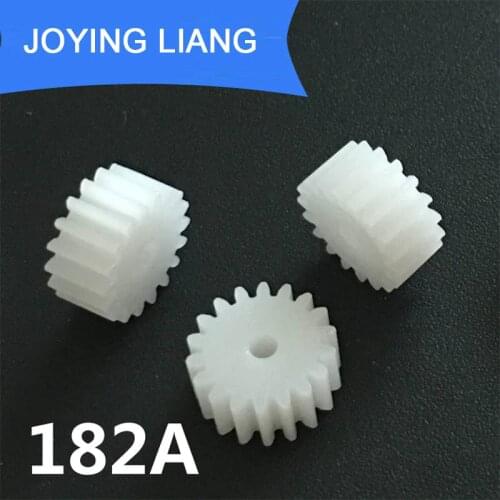 182A Module 0.5M Gear 18 Teeth Plastic Gear Motor Fitting Parts Toy Accessories 10pcs/lot
