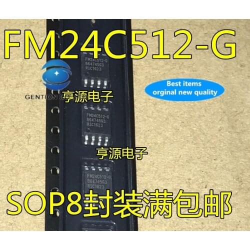 5PCS FM24C512 FM24C512-G FM24C512-S SOP8 5.2MM in stock 100% new and original
