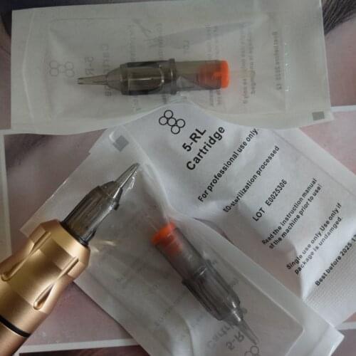 50/100Pcs 5RL Professional Disposable Sterilized Tattoo Needle Cartridges Permanent Makeup Needle Cartridges For Tattoo Master