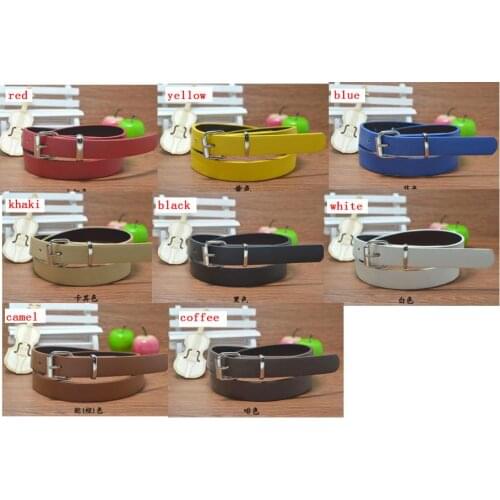 500pcs/lot new fashion candy color kid Boys Girls Belt/Waistband/Waist Strap Children PU leather Belt 8 color for choose