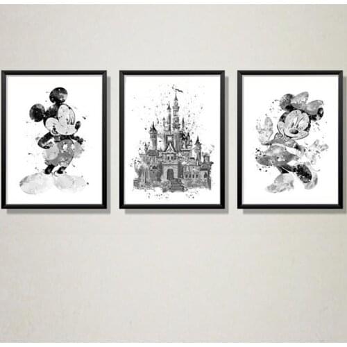 5D Full Round Diy Diamond Painting Mouse Castle Movie Poster Cross Stitch Kit Mosaic Picture of Rhinestone Embroidery