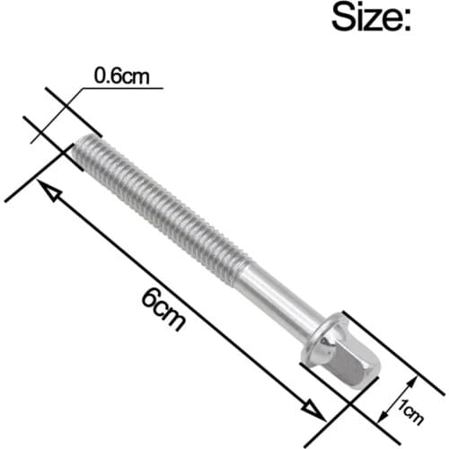 6 Pieces Drum Bolts Percussion Instrument Replacement Luthier Tools Supplies