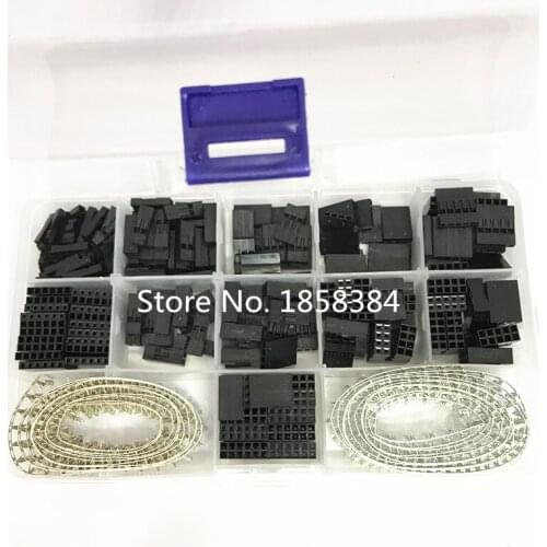620pcs/A Set Dupont Wire Jumper Pin Header Connector Housing Kit Male Crimp Pins+Female Pin Connector Terminal Pitch With Box