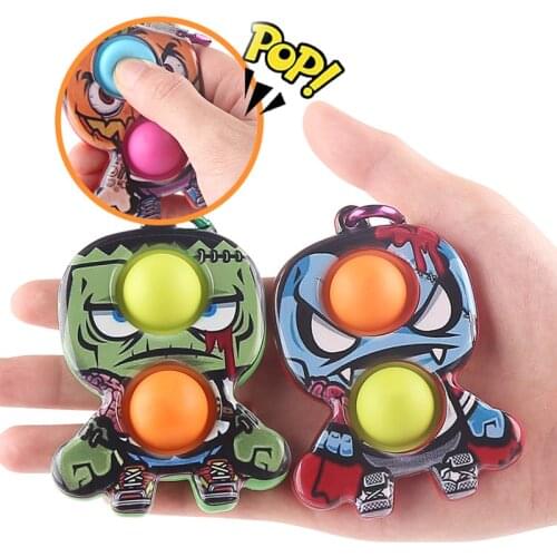 Marvel Legends Simple Dimple Keychain Toys Push Bubble Fidget Toy Keyring Spiderman Hulk Anti Stress Relief Halloween Xmas Gifts