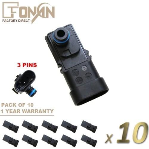 MAP Sensor For DACIA Duster Dokker Lodgy Logan Sandero 1.2 1.6 5WK96814 8200719629 8200121800 8200105165
