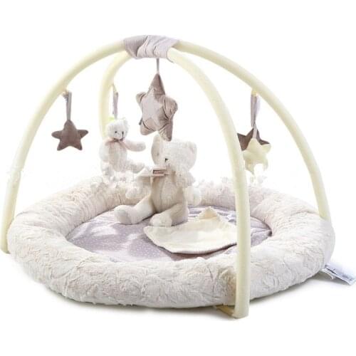 < 3 years Children crawling mat game blanket Educational baby play mat Music bear fitness rack baby gym kids carpet toddler toys