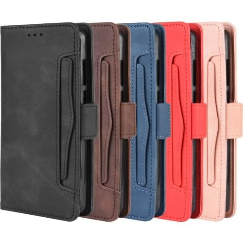 For Motorola One Vision Case Premium Leather Wallet Leather Flip Multi-card slot Cover for Motorola Moto One Vision Case 6.3"
