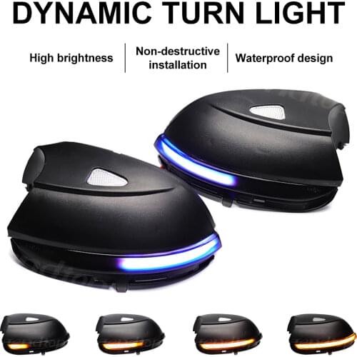 For VW Passat B7 Scirocco MK3 CC EOS For Beetle Dynamic Blinker LED Turn Signal Lights Indicator Sequential Car Accessories
