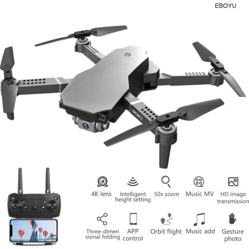 EBOYU L702 RC Drone 2.4G Wifi FPV 4K / 720P HD Camera Altitude Hold One Key Return/Landing /Off Headless RC Quadcopter Drone Toy