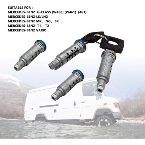 Door Handle Repair Kit Suitable for Mercedes G-CLASS T1 LK/LN2 Door Handle 4 Lock Cylinders + 2 Keys