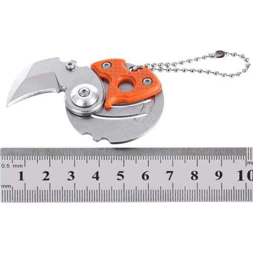 EDC Camping Equipment Carbon Fiber Steel Multifunction Pocket Coin Folding Knife Keychain Outdoor Survival Hunting Camp FW121