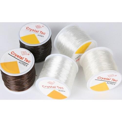 80 100m Roll Plastic Crystal Tec Korea DIY Beading Stretch Cords Elastic Wire Jewelry Making Elastic Line String Jewelry Cord
