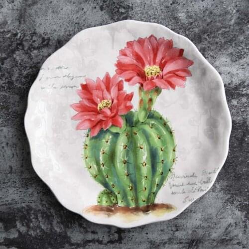 FANCITY Ceramic tableware Western food plate Snack plate Fruit plate Decorative plate Hanging plate Flat plate