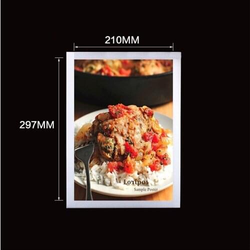 Wall Sticker A4 Magnetic Photo Frame Edge Wall Mounted Photo Frame Cover Sign Holder Display Wall Poster Frame Label Holder Case