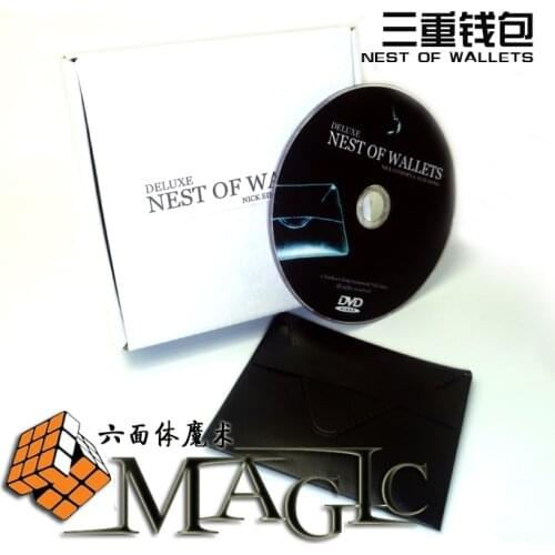 Nest of Wallets / close-up stage street card magic tricks products wholesale free shipping