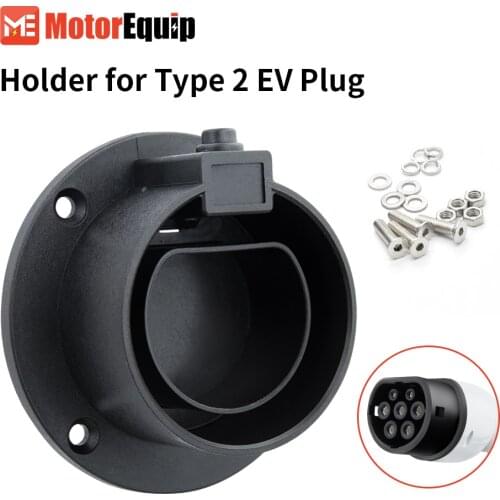 Level 2 AC EV Charger Cable Holster for Type2 Plug EVSE IEC 62196-2 Holder Dummy Waterproof Socket Type 2 Plug Holder