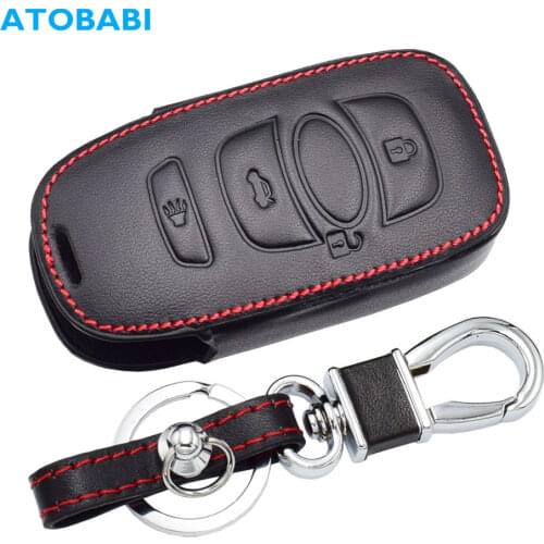 Leather Car Key Case For Subaru BRZ Forester Legacy Outback WRX WRX STI Impreza XV Crosstrek Smart Keyless Remote Cover Keys Bag