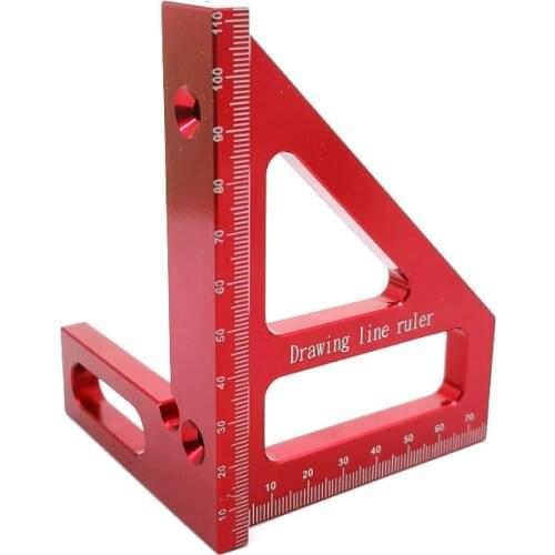 Woodworking Square Protractor Aluminum Alloy Miter Triangle Ruler High Precision Layout Measuring Tool for Engineer Carpenter