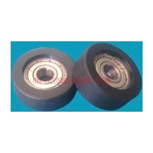 2019 Top Fashion Rushed Plastic Bearing 8*30*11mm 608 Coated Box Pulley Polyurethane Rubber Wheels Pu