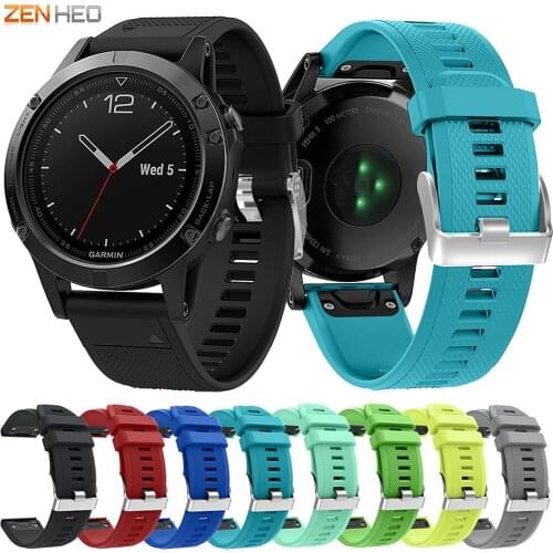 Soft Silicone Strap for Garmin Fenix 5/5 Plus Smart Watch Band Replacement Bracelet Wristband For Garmin Approach S60/Quatix 5