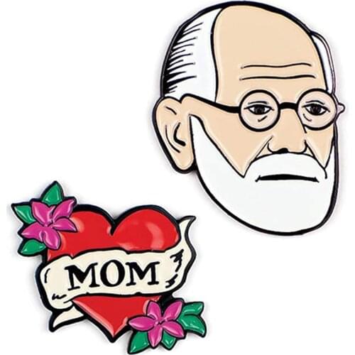 Guild Freud and Mom Enamel Pin Badge Set