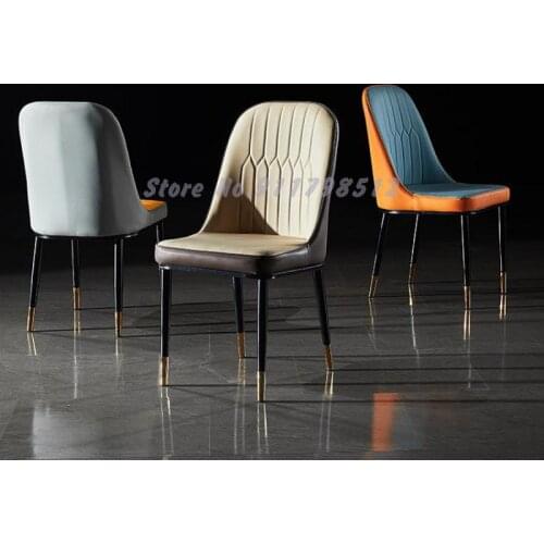 Nordic Family Light Luxury Dining Chair Leisure Chair Simple Back Stool Cosmetic Manicure Desk Chair Hotel Chair Iron Chair