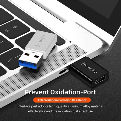 New Portable Type-C To USB 3.0 Adapter Type-C Female To Charging Conversion Head C-Type To USB 3.0 Black And White Adapter