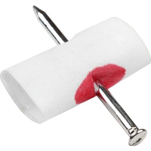 OCDAY New Prank Maker Trick Fun Novelty Funny Joke Toy Fake Nail Through Finger Trick Halloween Kids Practical Jokes Gag Toys