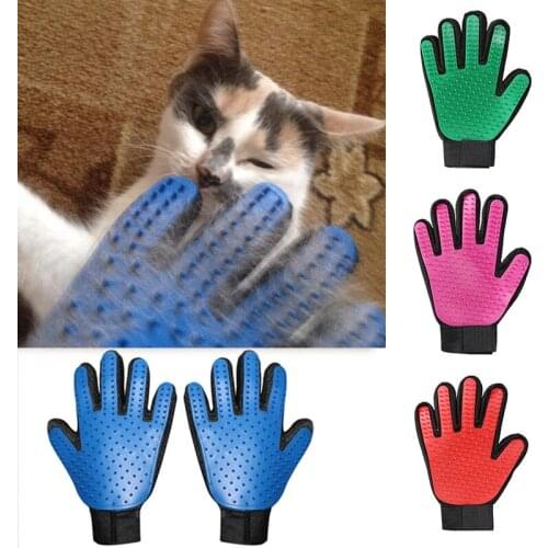 Pet Dog Glove For Animal Comb Dog Cat Grooming Supply Cleaning Glove Deshedding Right Hand Hair Removal Brush Finger Touch Glove